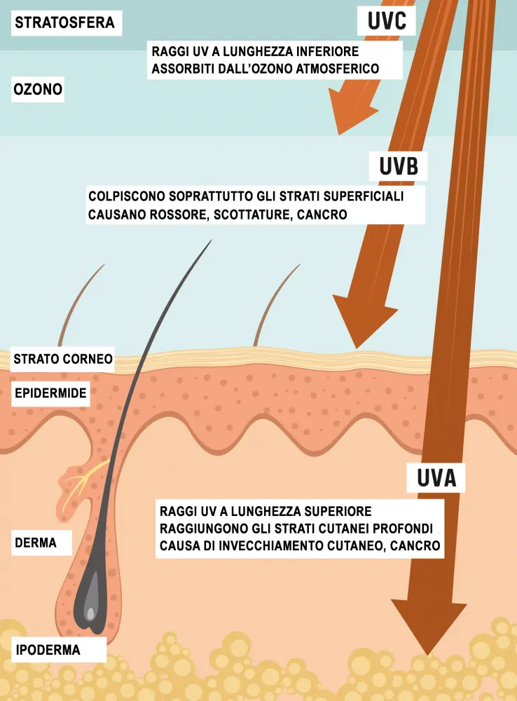 Raggi Ultravioletti - Effetti sulla Pelle